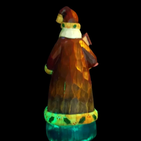 16" Fiber Optic Color Changing Light up Santa Clause Figure Figurine - Picture 7 of 9